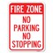 Signmission Fire Zone No Parking No Stopping Heavy-Gauge Alum Rust Proof Parking Sign, 18" x 24", A-1824-23971 A-1824-23971 - alternate 1